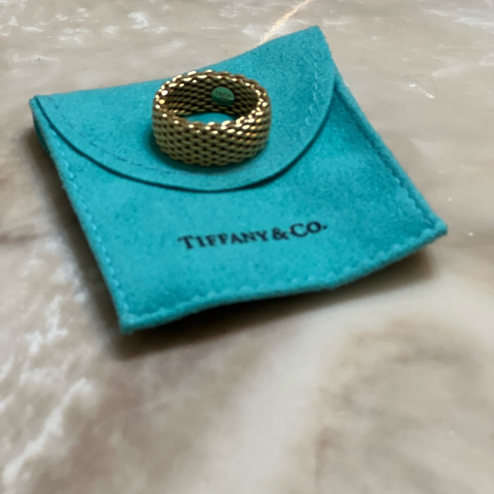 Tiffany Gold Mesh Ring